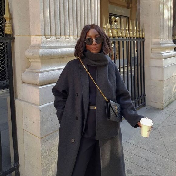 Mango Wool Blend Coat With Scarf New - Picture 7 of 16